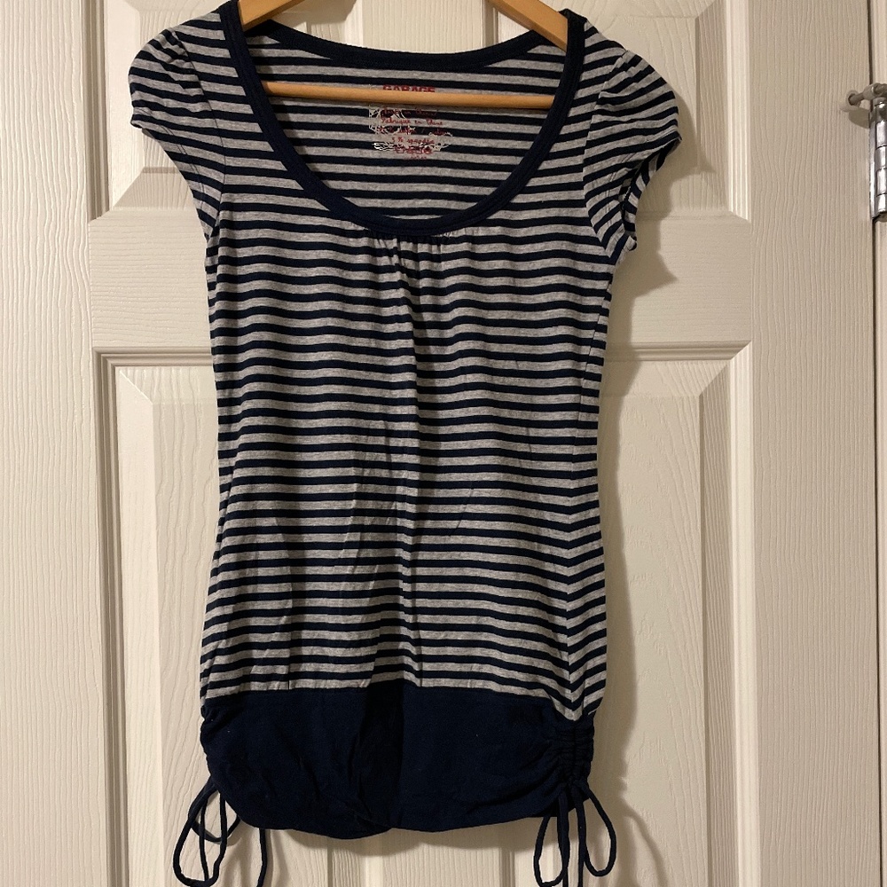 2 for $12 | Garage Striped Top Cinched Sides S